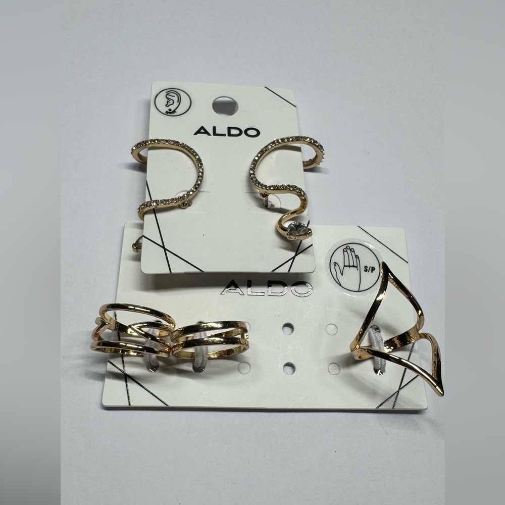 Aldo Gold Tone Earring /Ring